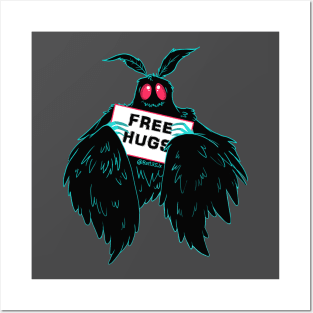 Free Hugs Mothman Posters and Art